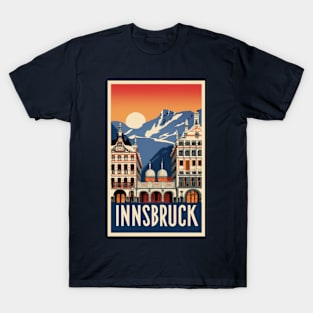 A Vintage Travel Art of Innsbruck - Austria T-Shirt